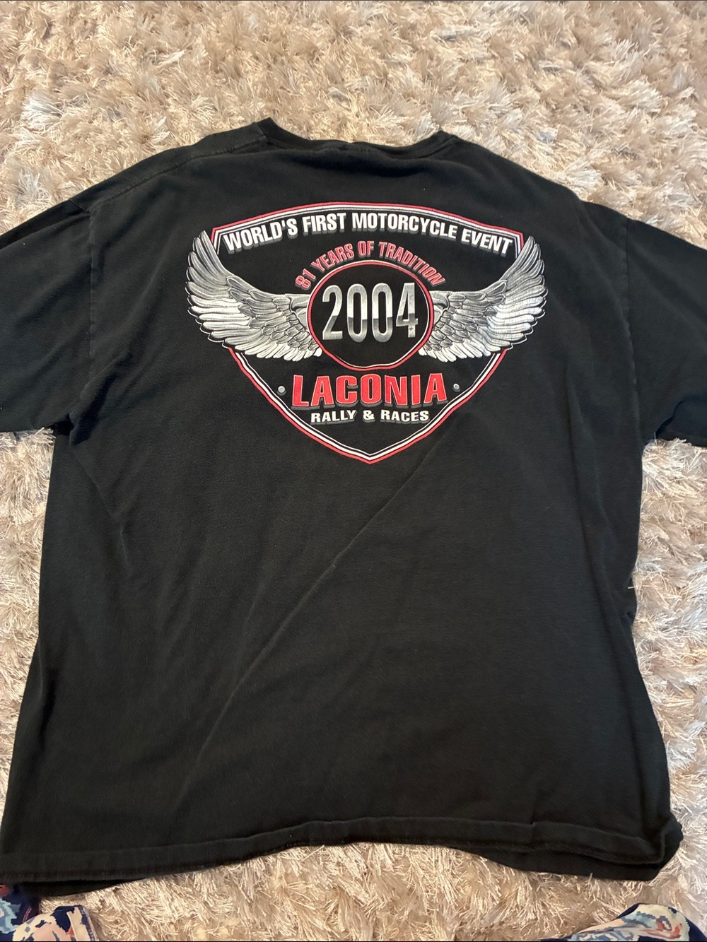 2004 Black Graphic Laconia Rally T‑Shirt